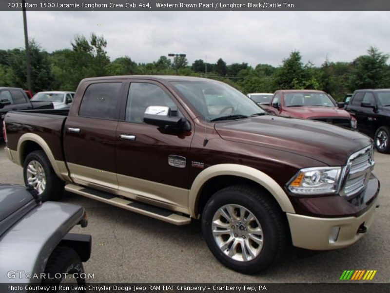 Western Brown Pearl / Longhorn Black/Cattle Tan 2013 Ram 1500 Laramie Longhorn Crew Cab 4x4