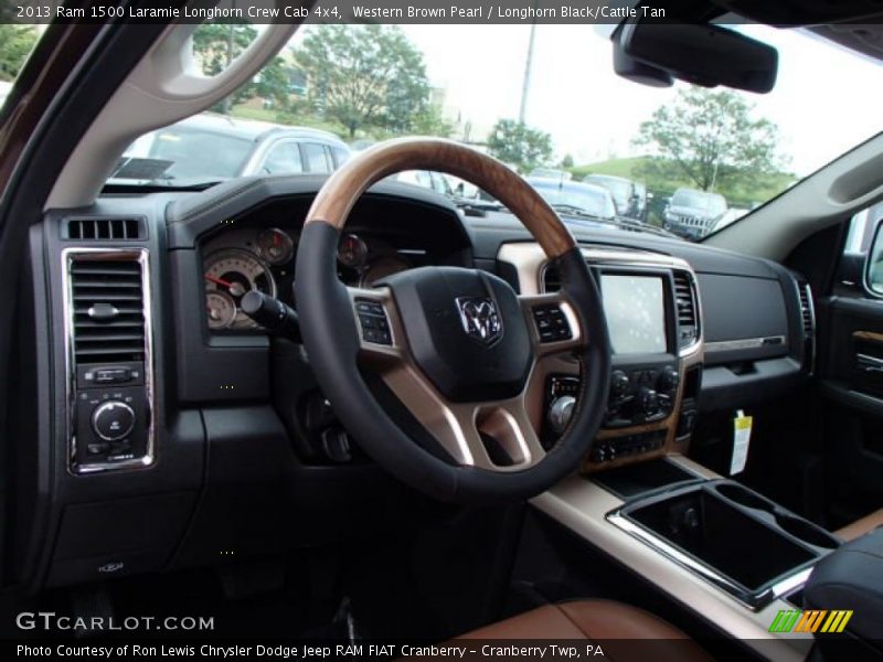 Western Brown Pearl / Longhorn Black/Cattle Tan 2013 Ram 1500 Laramie Longhorn Crew Cab 4x4