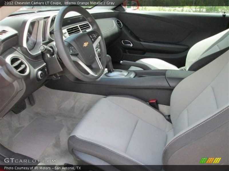 Inferno Orange Metallic / Gray 2012 Chevrolet Camaro LT Coupe