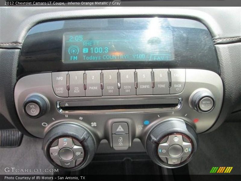 Inferno Orange Metallic / Gray 2012 Chevrolet Camaro LT Coupe