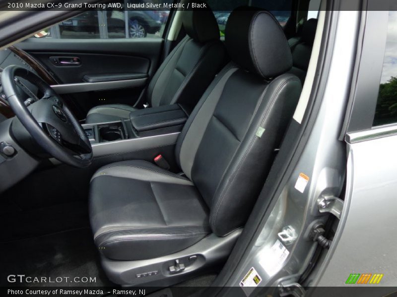 Liquid Silver Metallic / Black 2010 Mazda CX-9 Grand Touring AWD