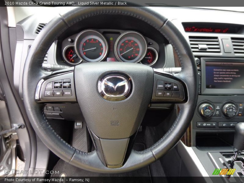 Liquid Silver Metallic / Black 2010 Mazda CX-9 Grand Touring AWD