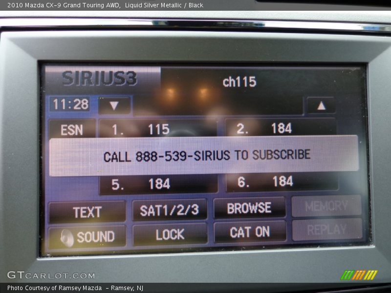 Liquid Silver Metallic / Black 2010 Mazda CX-9 Grand Touring AWD