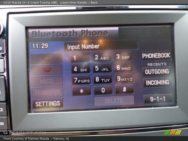 Liquid Silver Metallic / Black 2010 Mazda CX-9 Grand Touring AWD