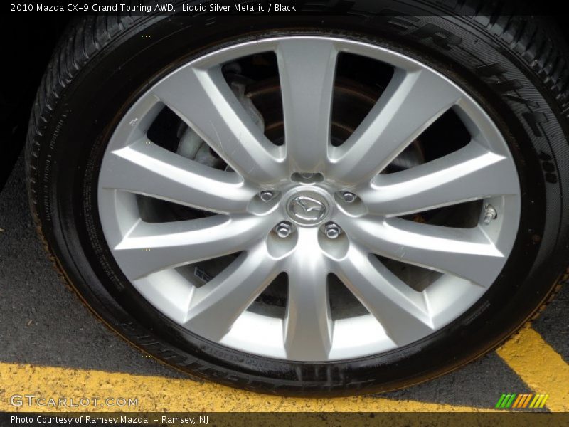 Liquid Silver Metallic / Black 2010 Mazda CX-9 Grand Touring AWD