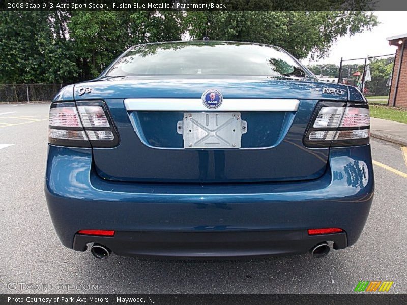 Fusion Blue Metallic / Parchment/Black 2008 Saab 9-3 Aero Sport Sedan