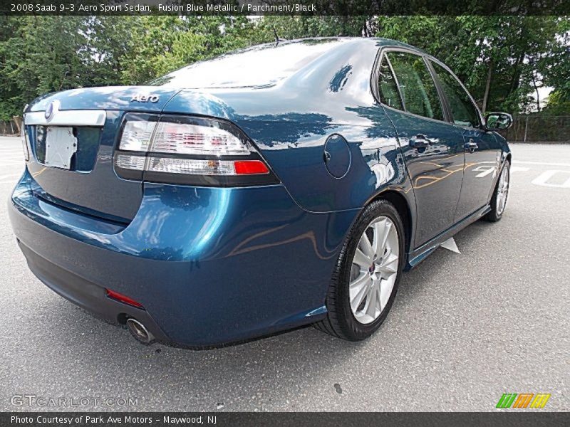 Fusion Blue Metallic / Parchment/Black 2008 Saab 9-3 Aero Sport Sedan