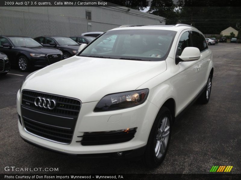 Calla White / Cardamom Beige 2009 Audi Q7 3.6 quattro