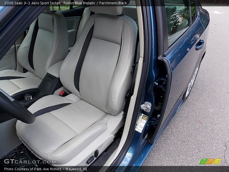 Fusion Blue Metallic / Parchment/Black 2008 Saab 9-3 Aero Sport Sedan