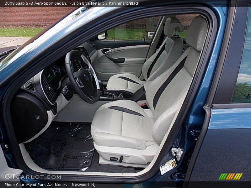 Fusion Blue Metallic / Parchment/Black 2008 Saab 9-3 Aero Sport Sedan
