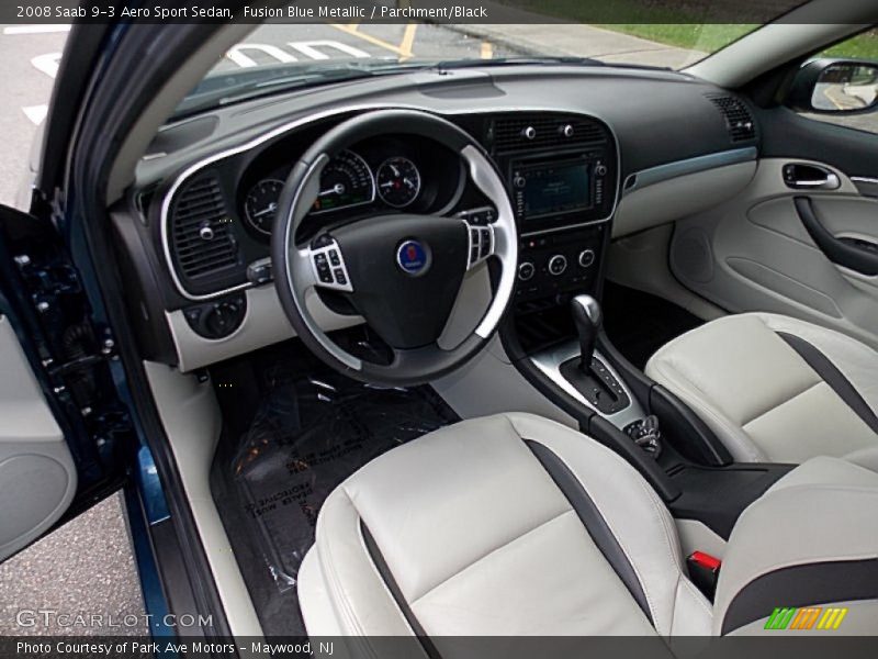 Fusion Blue Metallic / Parchment/Black 2008 Saab 9-3 Aero Sport Sedan