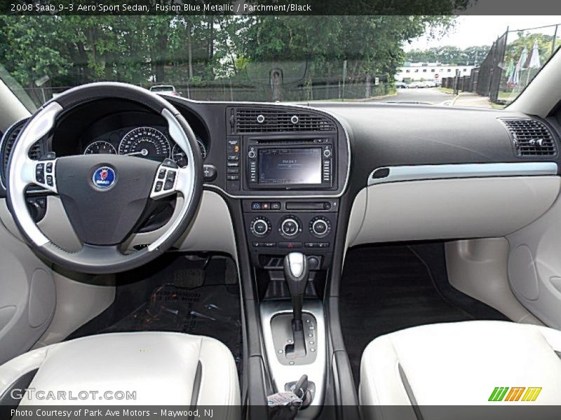 Fusion Blue Metallic / Parchment/Black 2008 Saab 9-3 Aero Sport Sedan