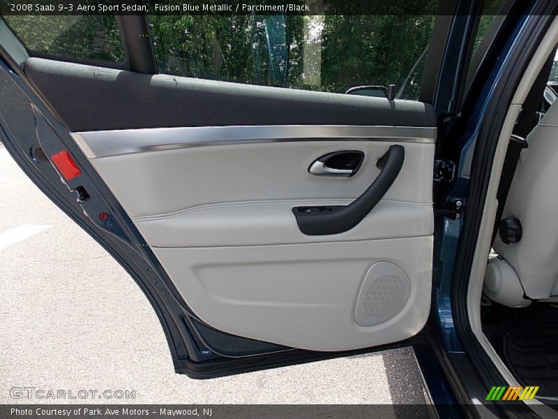 Fusion Blue Metallic / Parchment/Black 2008 Saab 9-3 Aero Sport Sedan
