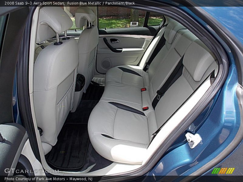 Fusion Blue Metallic / Parchment/Black 2008 Saab 9-3 Aero Sport Sedan