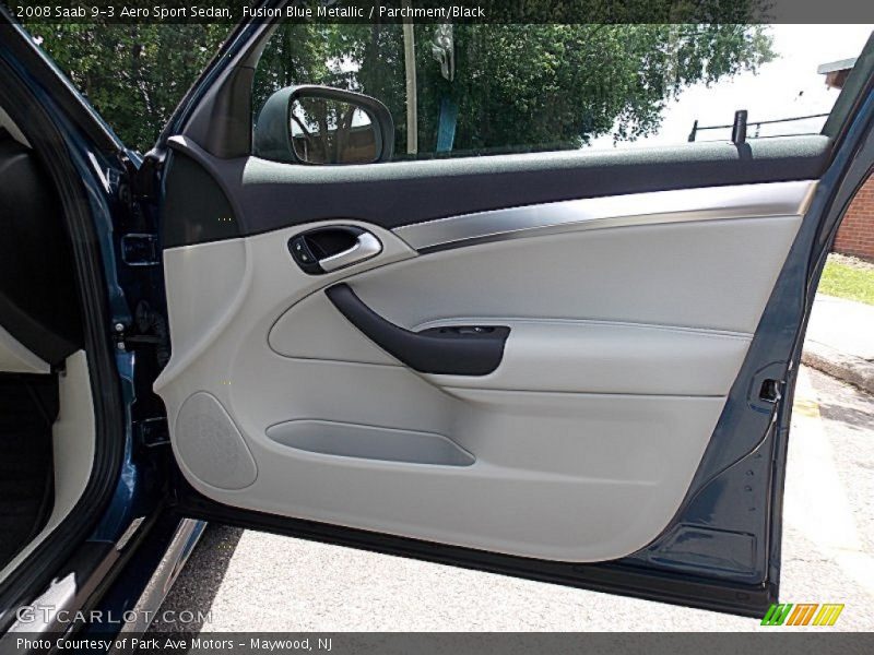 Fusion Blue Metallic / Parchment/Black 2008 Saab 9-3 Aero Sport Sedan
