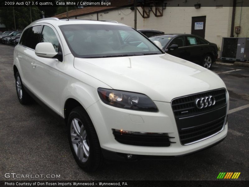 Calla White / Cardamom Beige 2009 Audi Q7 3.6 quattro