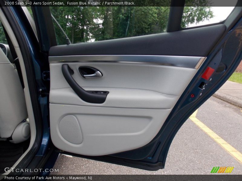 Fusion Blue Metallic / Parchment/Black 2008 Saab 9-3 Aero Sport Sedan