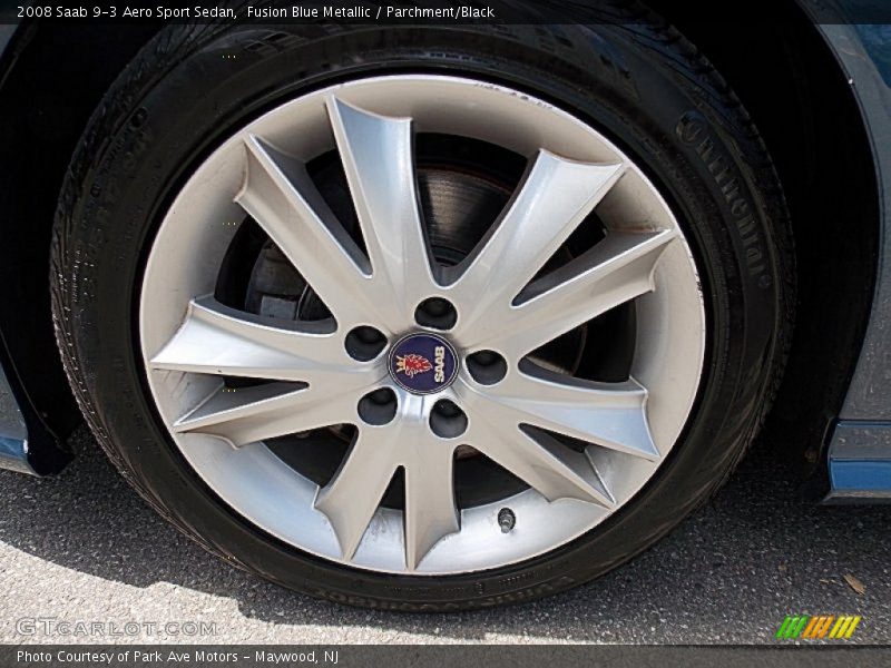 Fusion Blue Metallic / Parchment/Black 2008 Saab 9-3 Aero Sport Sedan