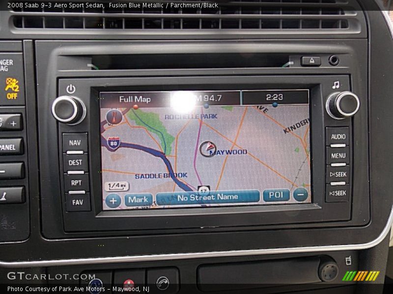 Fusion Blue Metallic / Parchment/Black 2008 Saab 9-3 Aero Sport Sedan