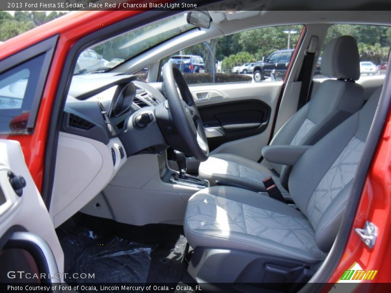 Race Red / Charcoal Black/Light Stone 2013 Ford Fiesta SE Sedan