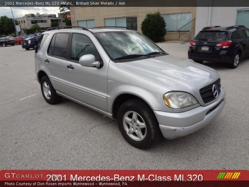 Brilliant Silver Metallic / Ash 2001 Mercedes-Benz ML 320 4Matic