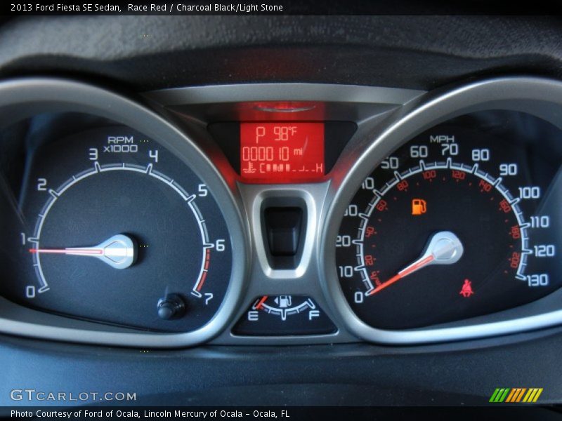 Race Red / Charcoal Black/Light Stone 2013 Ford Fiesta SE Sedan
