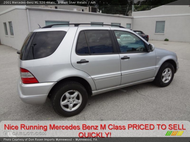 Brilliant Silver Metallic / Ash 2001 Mercedes-Benz ML 320 4Matic
