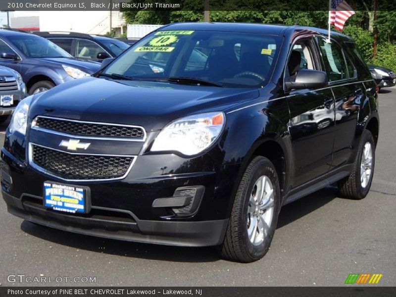 Black / Jet Black/Light Titanium 2010 Chevrolet Equinox LS