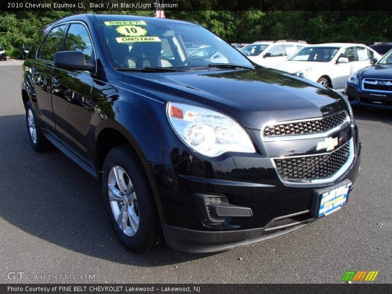 Black / Jet Black/Light Titanium 2010 Chevrolet Equinox LS