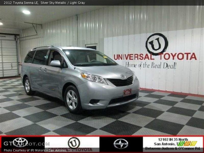Silver Sky Metallic / Light Gray 2012 Toyota Sienna LE