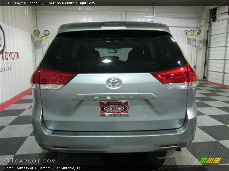 Silver Sky Metallic / Light Gray 2012 Toyota Sienna LE