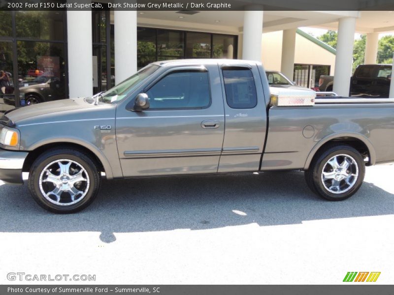 Dark Shadow Grey Metallic / Dark Graphite 2002 Ford F150 Lariat SuperCab