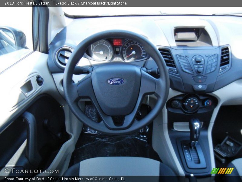 Tuxedo Black / Charcoal Black/Light Stone 2013 Ford Fiesta S Sedan