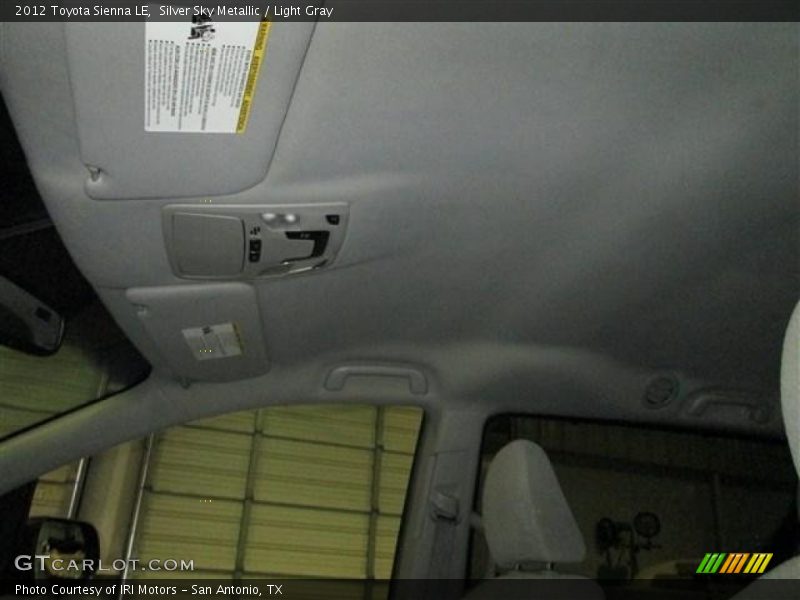 Silver Sky Metallic / Light Gray 2012 Toyota Sienna LE