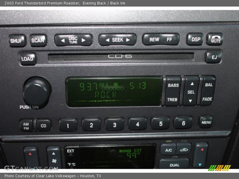 Evening Black / Black Ink 2003 Ford Thunderbird Premium Roadster