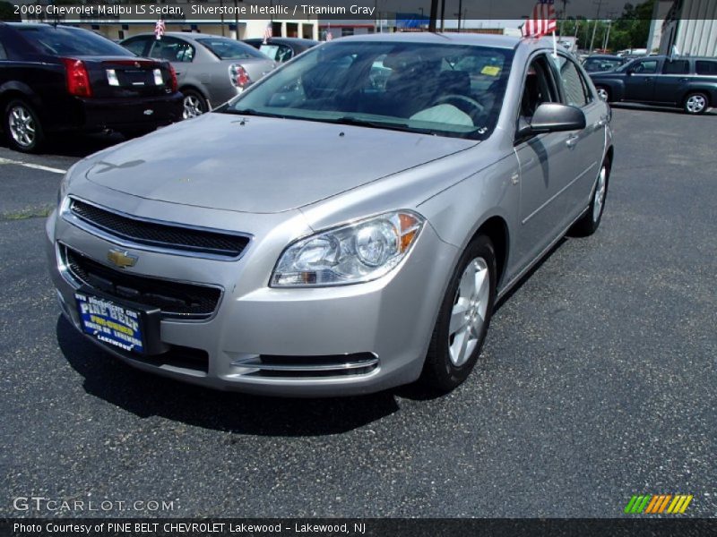 Silverstone Metallic / Titanium Gray 2008 Chevrolet Malibu LS Sedan