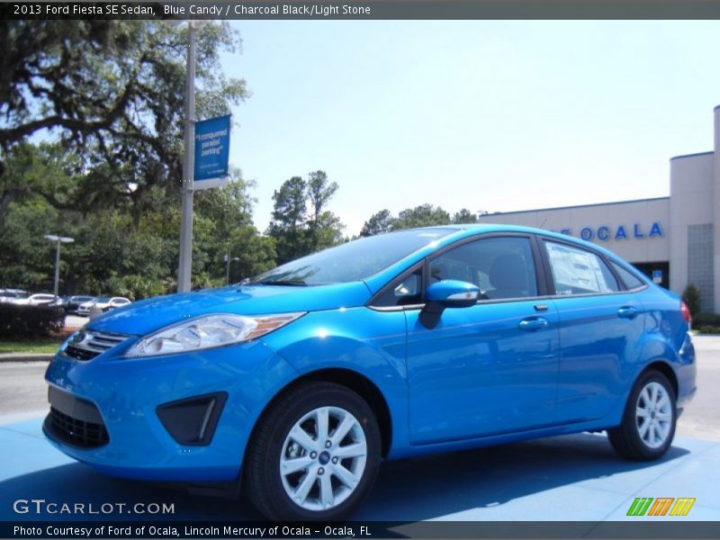 Blue Candy / Charcoal Black/Light Stone 2013 Ford Fiesta SE Sedan