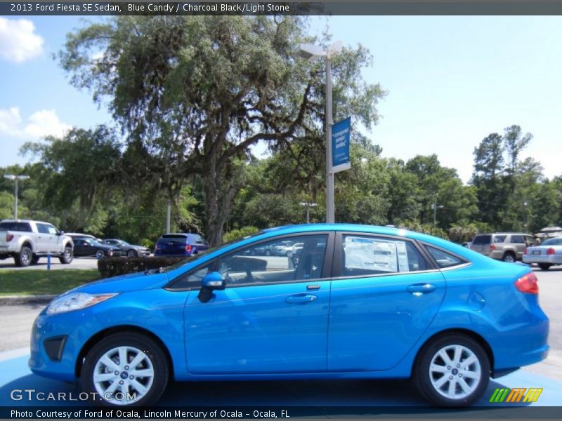 Blue Candy / Charcoal Black/Light Stone 2013 Ford Fiesta SE Sedan