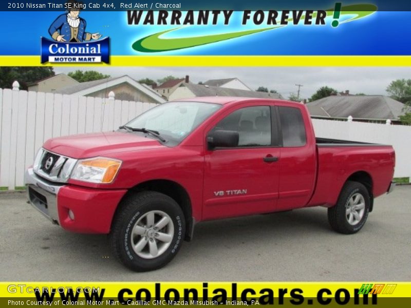 Red Alert / Charcoal 2010 Nissan Titan SE King Cab 4x4