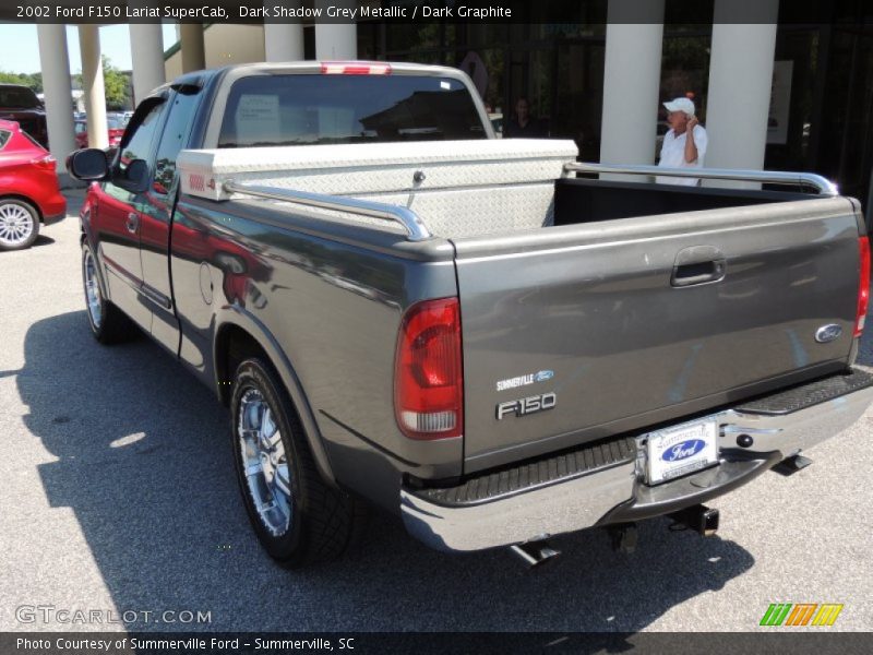 Dark Shadow Grey Metallic / Dark Graphite 2002 Ford F150 Lariat SuperCab