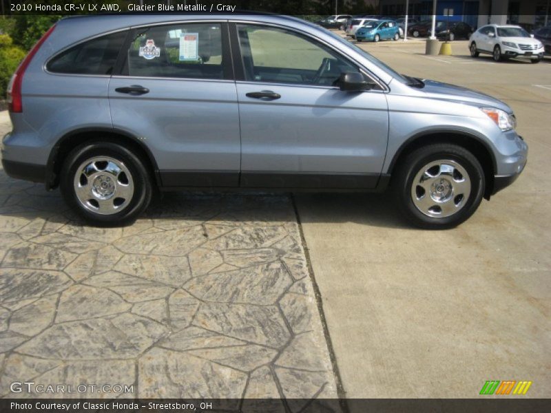 Glacier Blue Metallic / Gray 2010 Honda CR-V LX AWD