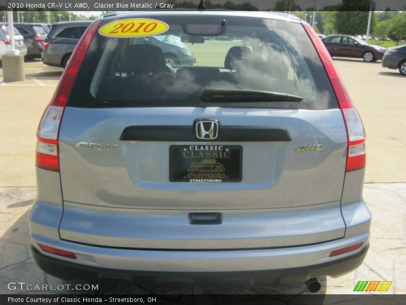 Glacier Blue Metallic / Gray 2010 Honda CR-V LX AWD