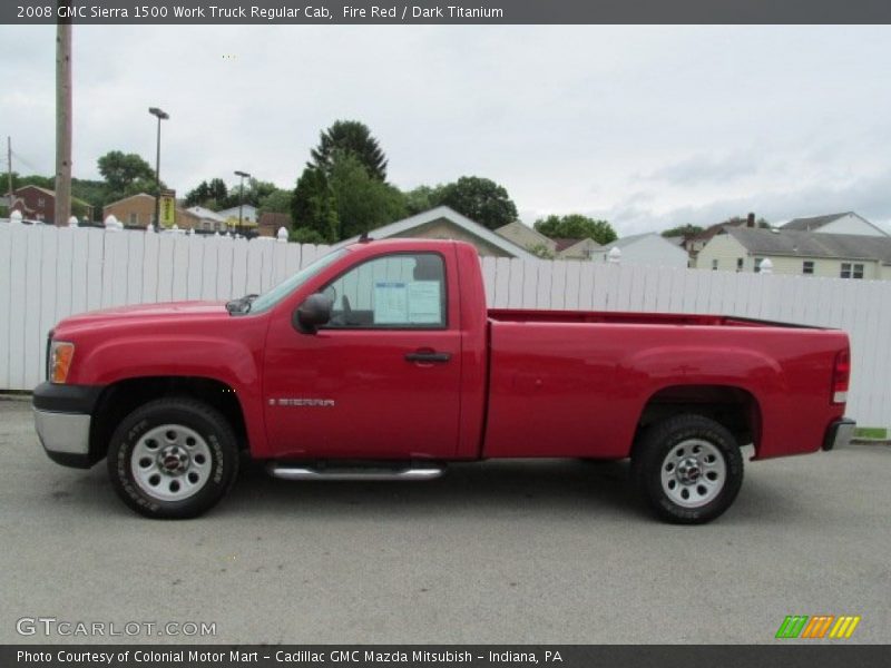 Fire Red / Dark Titanium 2008 GMC Sierra 1500 Work Truck Regular Cab