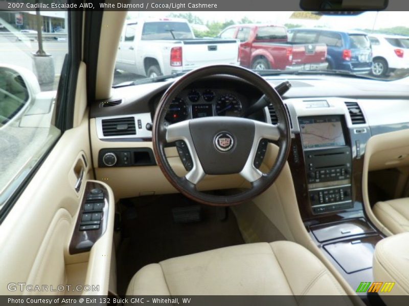 White Diamond / Cocoa/Light Cashmere 2007 Cadillac Escalade AWD