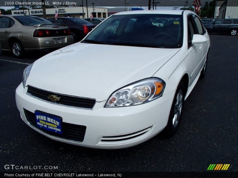 White / Ebony 2009 Chevrolet Impala LS