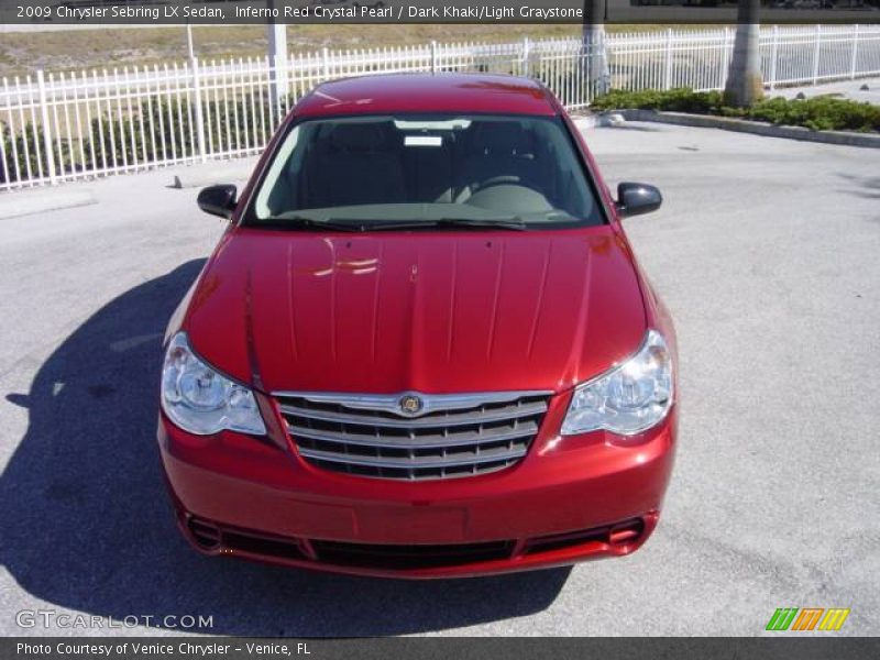 Inferno Red Crystal Pearl / Dark Khaki/Light Graystone 2009 Chrysler Sebring LX Sedan
