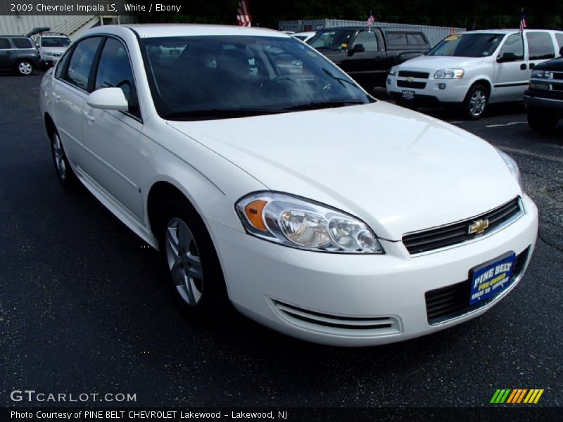 White / Ebony 2009 Chevrolet Impala LS