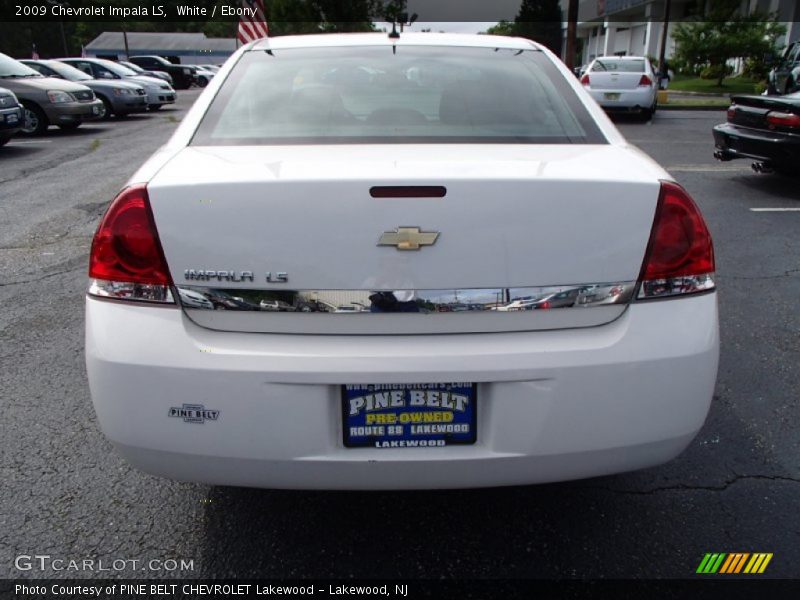 White / Ebony 2009 Chevrolet Impala LS