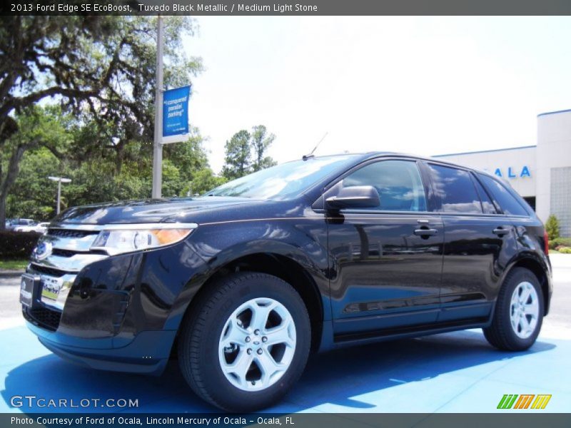 Tuxedo Black Metallic / Medium Light Stone 2013 Ford Edge SE EcoBoost