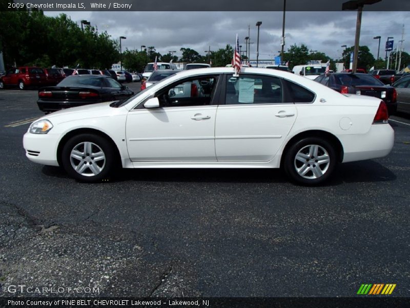White / Ebony 2009 Chevrolet Impala LS